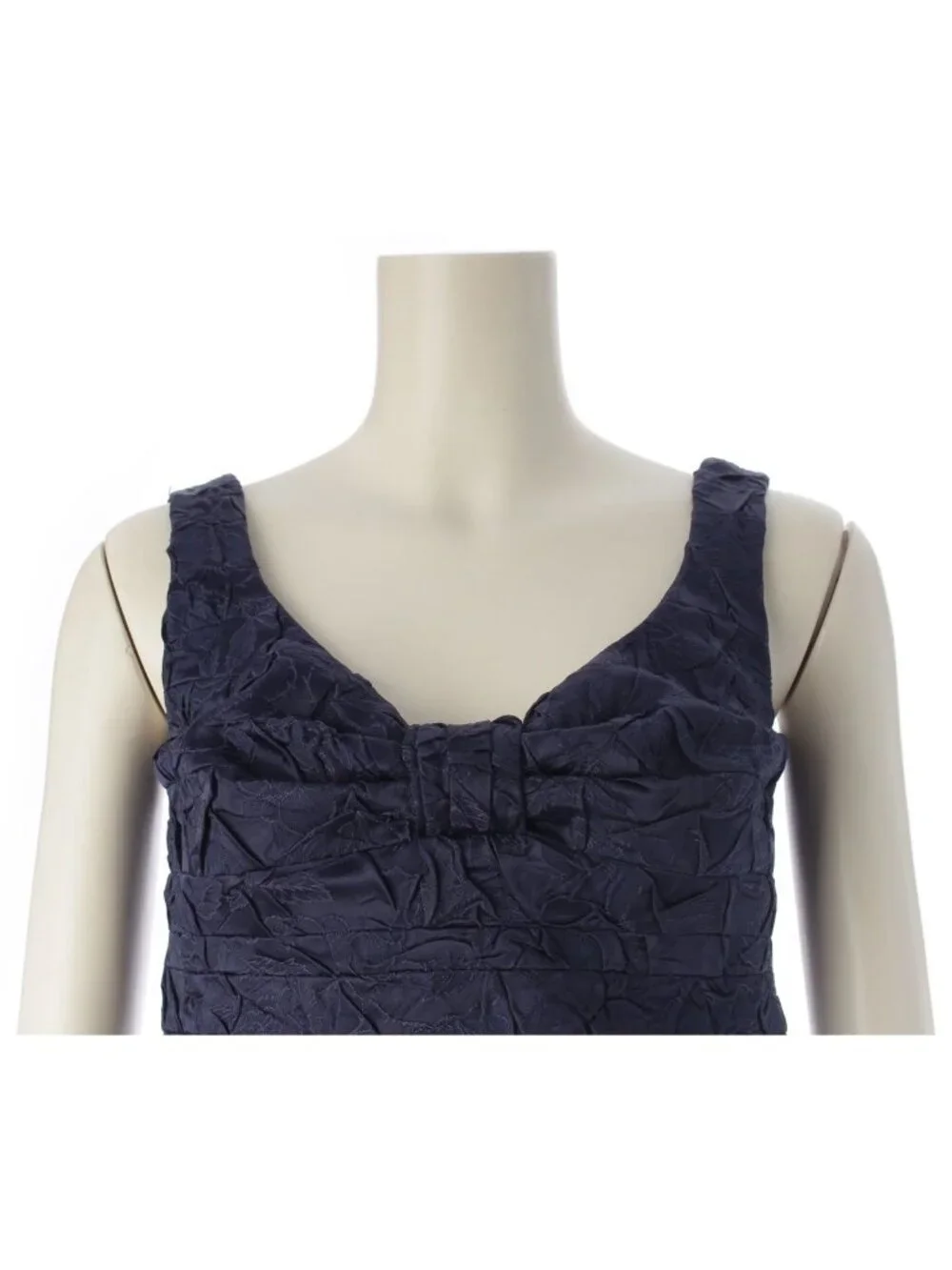 Louis Vuitton by Marc Jacobs Acetate Silk Flower Lace Contrast Gathered Back